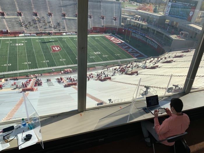 Family members only in the stands today,